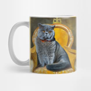 British Shorthair Cat Oil Painting Mug